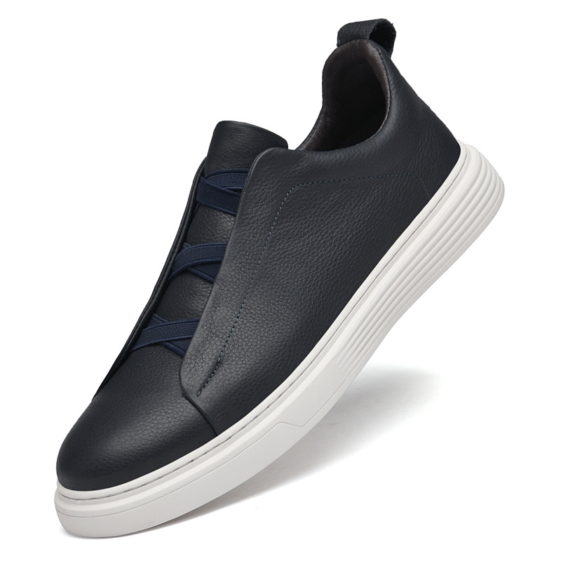 Men's Breathable Leather Casual Sneakers
